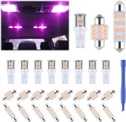 Vista 12 de iFunyLED 24 Piezas de Bombillas LED para Cúpula Interior de Coche Kit de Bombillas de Repuesto para Coche 194 T10 DE3175 578 31mm 42mm Luces
