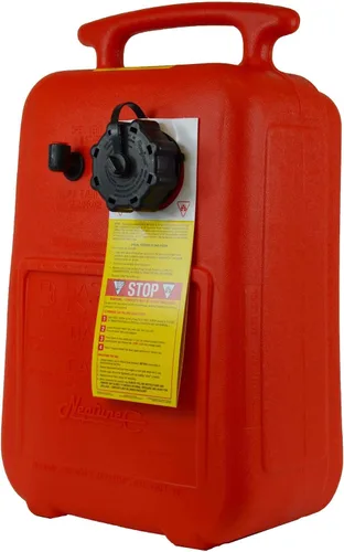 Scepter, lata de gasolina marina portátil de 6.6 galones, tanque de combustible para barco con tapa con ventilación de 2 vías, medidor de