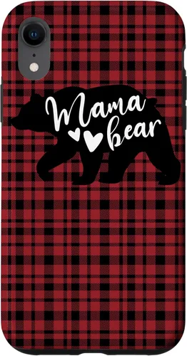 Vista 25 de Mama Bear Buffalo Black and Red Plaid Family Women Mom Gifts Case for iPhone 17