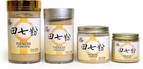 Vista 4 de Polvo 100% puro de Tienchi Pseudoginseng Notoginseng Sanqi Polvo Tienchi Ginseng Polvo 120mesh (6oz)