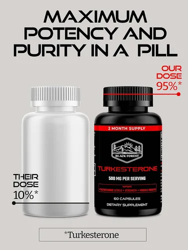Vista 6 de Black Forest Suplemento de turkesterona 500mg cápsula (pureza máxima 95% extracto) Suministro de 2 meses