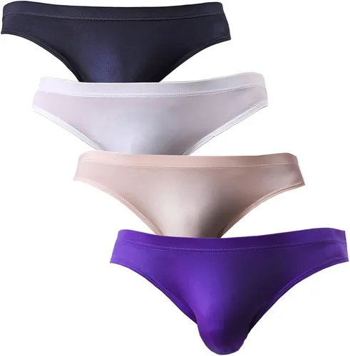 Vista 10 de WINDAY Calzoncillos de hombre Transpirable Hielo Seda Triángulo Bikinis y Escritos N04