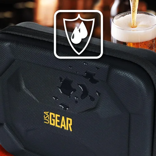 Vista 11 de USA Gear Estuche de Dardos Semi Rígido XL - Estuche Protector para Juego de Dardos de 15 Piezas, Puntas, Plumas y Ejes, y más Accesorios - Diseño