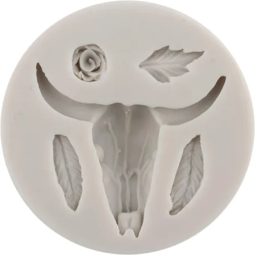 Vista 5 de Moldes de silicona de cabeza de toro, flecha, bota, herradura, hoft, fondant, molde para decoración de pasteles, decoración de cupcakes, chocolate