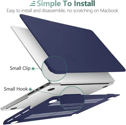 Vista 4 de MEEgoodo Funda para MacBook Pro M3 de 14 pulgadas 2023 2021 A2918 A2992 A2779 A2442 M2 M1 ProMax con Touch ID, funda rígida para laptop con cubierta