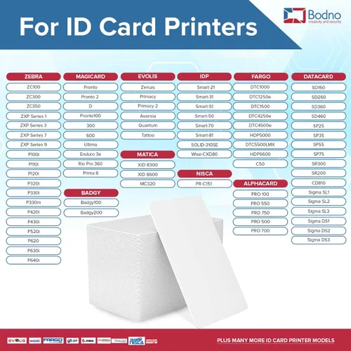 Vista 5 de 200 paquetes - Tarjetas de PVC Bodno Premium CR80 de 30 mil de calidad gráfica