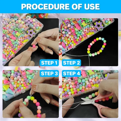 Vista 5 de Cordón elástico para pulsera de 0.039 in, cordón elástico de cristal de 394 pies para hacer joyas, hilo de cuentas, cuerda elástica para pulseras