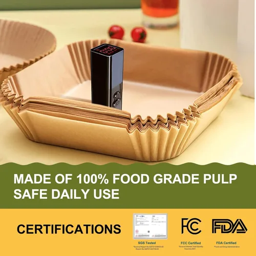 Vista 4 de Forros pequeños para freidora de aire Cosori de 2.1 cuartos de galón, mini forros para freidora de aire desechables 2 2.1 2.6 3 cuartos de galón