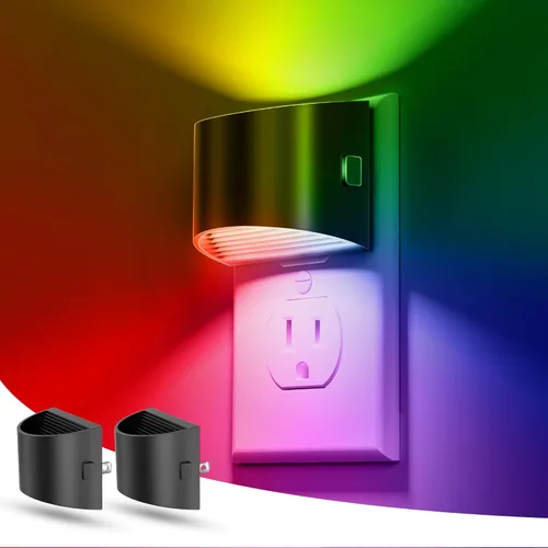 Vista 11 de L LOHAS LED - Luces nocturnas enchufables en la pared con 3CCT ajustable (1600K/3000K/5000K), luz nocturna de 1W enchufable en la pared, sensor