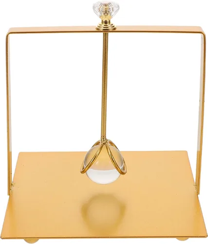 Metal Napkin Holder Stand for Tabletop, Gold Farmhouse Napkin Dispenser with Weighted Base, Rustic Iron Paper Towel Holder for Restaurant and Home