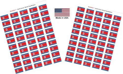 Vista 291 de 100 calcomanías de la bandera de Afganistán, dos hojas de 50, 1.5" x 1" hechas en Estados Unidos, calcomanías autoadhesivas para álbum de recortes
