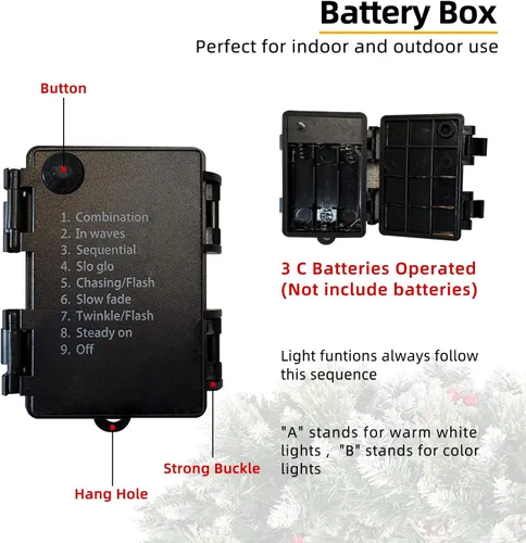 Vista 8 de HipTree Guirnalda de Navidad de 6 pies con luces, guirnalda de pino artificial iluminada para manto, guirnalda de invierno de Navidad verde