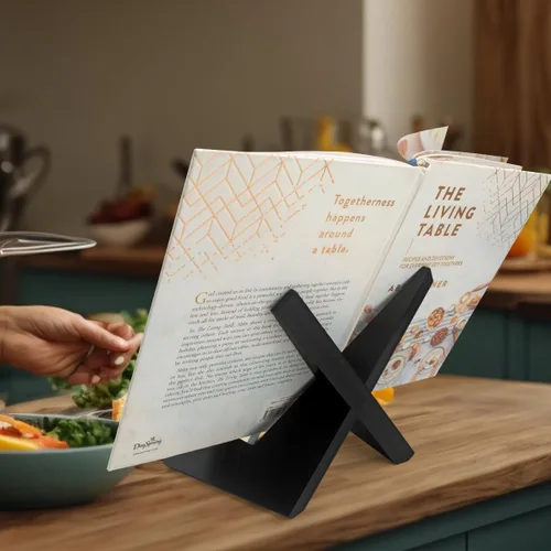 Vista 7 de masteymoh Soporte retro para discos de madera natural, soporte retro para discos de vinilo, soporte de discos de madera negra, soporte de placa