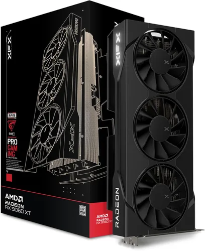 XFX Swift AMD Radeon RX 9060 XT OC Triple Fan Edición para juegos con 8 GB GDDR6 HDMI 2xDP, AMD RDNA 4 RX-96TS38GB7