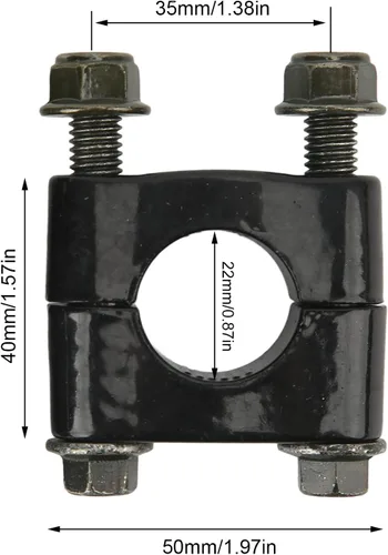 Vista 5 de Elevadores de manillar de motocicleta, 1 par de 7/8 pulgadas 0.866 in de aluminio universal para manillar elevador, abrazadera de montaje de mango