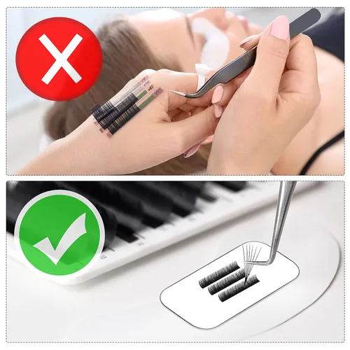 Vista 5 de Maitys 6 almohadillas de silicona para extensiones de pestañas para pestañas, reutilizables, adhesivas, de silicona, para extensiones de pestañas