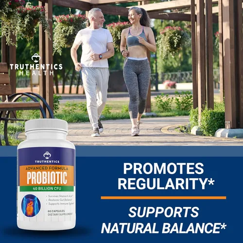 Vista 7 de TRUTHENTICS Probiótico 40 mil millones de UFC con prebióticos – Bifidobacterium Lactobacillus Acidophilus Paracasei Probióticos para hombres
