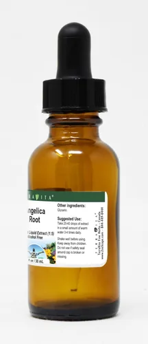 Vista 2 de Angélica Root - Extracto líquido de glicerita (1:5) - Sin sabor (1 fl oz, ZIN: 428101)