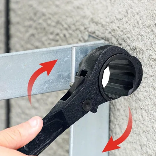 Vista 6 de WEDO Llave de trinquete para andamio Podger de 0.394 in, trinquete de zócalo Spud, 2/5 pulgadas, longitud 9.252 in, Cr-V