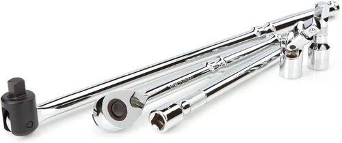 Vista 4 de TEKTON Juego de llaves de vaso y trinquete de 6 puntos poco profundos y profundos de 1/2 pulgada con funda, 37 piezas (3/8 - 1-5/16 pulgadas)