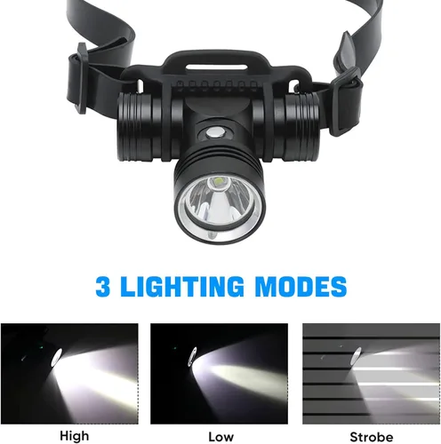 Vista 5 de XLENTGEN Luces de buceo superbrillantes, faros de buceo IPX8, impermeable, 3 modos de iluminación, luz de seguridad submarina de 2000 lúmenes