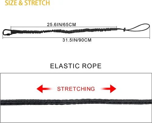 Vista 3 de Paquete de 3 cordones retráctiles para herramientas, correa de seguridad para herramientas de protección contra caídas con mosquetón de bloqueo