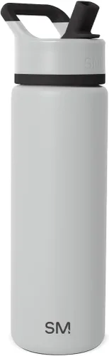 Vista 36 de Simple Modern botella de agua reutilizable con tapa con pajilla, termo de acero inoxidable con aislamiento al vacío, para gimnasio, viajes y Rocío