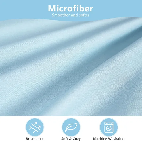 Vista 3 de TILLYOU Paquete de 2 fundas de almohada para niños pequeños con cierre de sobre, 13" x 18" de microfibra sedosa y suave, fundas de almohada de viaje