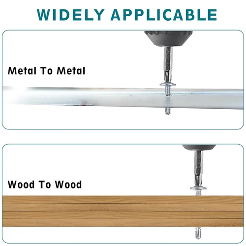 Vista 4 de Kit surtido de tornillos autorroscantes, 140 tornillos de chapa metálica para metal, plástico y madera, tornillos autorroscantes galvanizados, 5