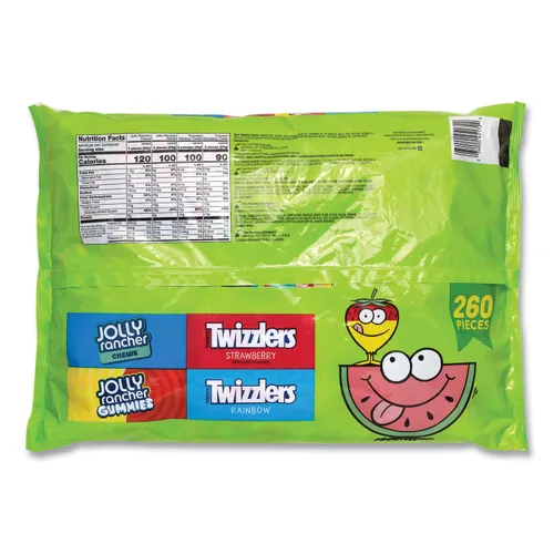 Vista 5 de Surtido de dulces a granel (Twizzlers Rainbow y Strawberry, Jolly Rancher Gummies Misfits y Fruit Chews), 260 unidades/69.4