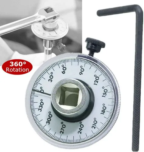 Vista 4 de 1/2 Inch Torque Wrench Angle Gauge Tool,360° Adjustable 1/2" Drive Torque meter Wrench Set,Professional Measure Tool,Father's Day Gift