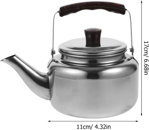 Vista 2 de Estufa silbando tetera de té silbante estufa de acero inoxidable hervidores hervidores hervidores con mango ergonómico Cool Toch 0.8L Caldera