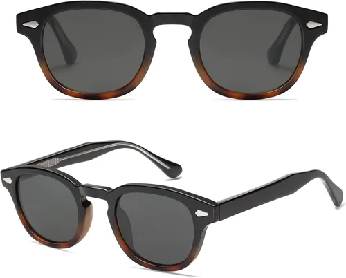 Vista 2 de SOJOS Lentes de sol redondos retro para hombres y mujeres estilo circular de moda lentes UV400 unisex SJ2251 X-Middle