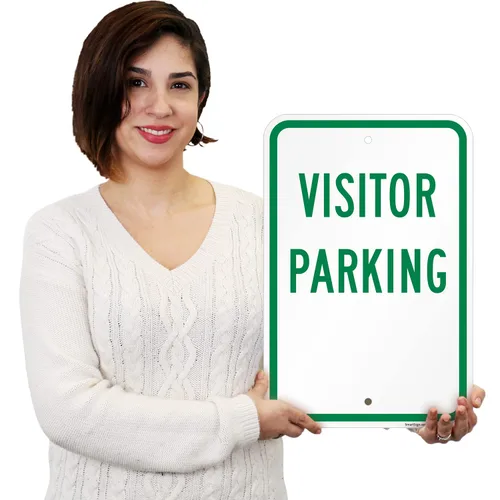 Vista 2 de SmartSign Letrero de "Estacionamiento para visitantes" Aluminio de 12 x 18 pulgadas
