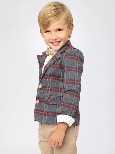 Vista 3 de Boys' 4-Piece Suit Set (2-5 Years) with Dress Shirt, Bow Tie, Pants, and Jacket for a Special Occasion