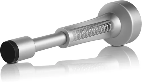 Vista 30 de Topes de puerta mate negros para pared - Tope de puerta de resorte de 4.33 pulgadas para la parte inferior de la puerta, tope de puerta de aluminio