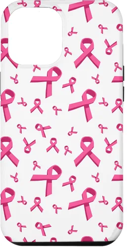 Vista 25 de iPhone 13 patrón de cinta rosa concientización del cáncer de mama mujeres caso de apoyo