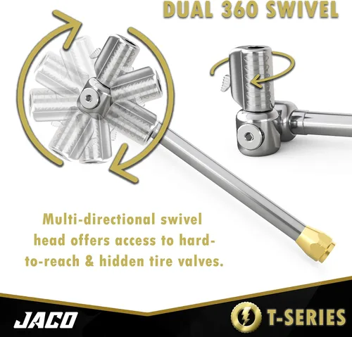 Vista 4 de JACO Lightning T-Series Portabrocas de aire para neumáticos - 1/4" F-NPT (Flujo abierto)