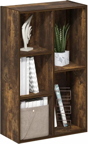 Vista 69 de Furinno - Estantería de 5 cubos serie Luder para libros y almacenamiento, color blanco y verde
