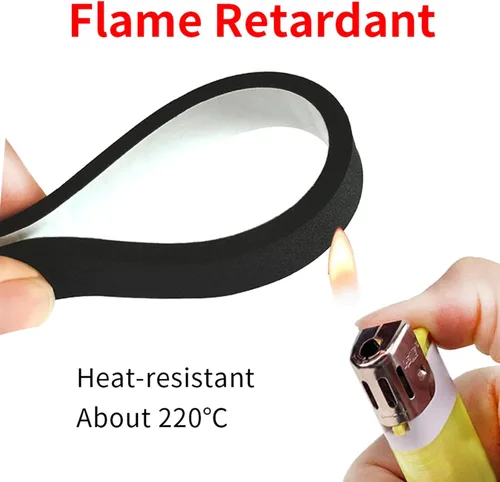 Vista 5 de Cinta aislante de espuma autoadhesiva, burletes de 1 x 1/8 pulgadas x 5 metros para puertas y ventanas, sello de puerta a prueba de sonido