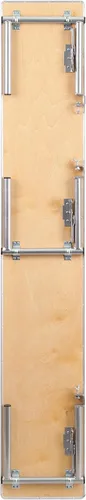 Vista 8 de Flash Furniture Amara - Elevador superior de barra de madera de abedul de 72 x 12 pulgadas con patas plateadas