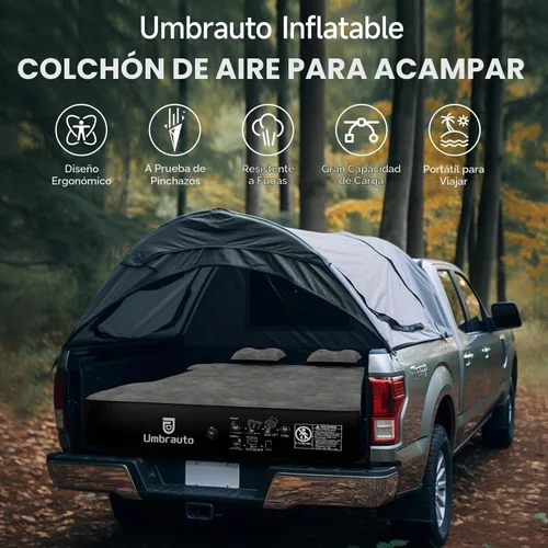 Vista 6 de Colchón inflable de aire para camioneta de 5.5 a 5.8 pies de tamaño Gris