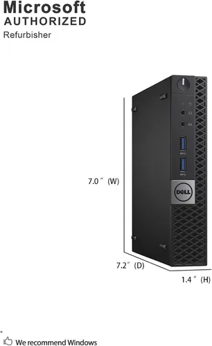 Vista 4 de Dell Optiplex 3040 Micro Computadora PC Mini Torre, Intel Quad Core i5-6500T, 8GB RAM DDR4, SSD 256GB, Win 11 Pro (Renovado)
