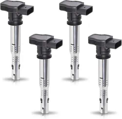 ENA Juego de 4 bobinas de encendido 2005 2006 2007 2008 2009 2010 2011 2012 compatibles con Volkswagen VW Jetta Rabbit Beetle Passat Golf Tiguan A3