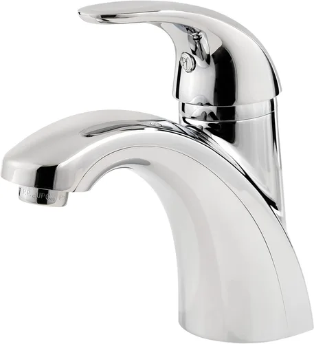 Vista 2 de Pfister Parisa LF042PRKK - Grifo para lavabo de baño, control único, 1 mango, agujero único, acabado de níquel cepillado