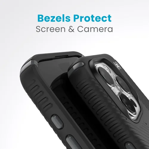 Vista 6 de Funda MagSafe Speck para iPhone 15 Pro - Protección contra caídas y de cámara, ClickLock antideslizante, compatible con carga inalámbrica, se adapta