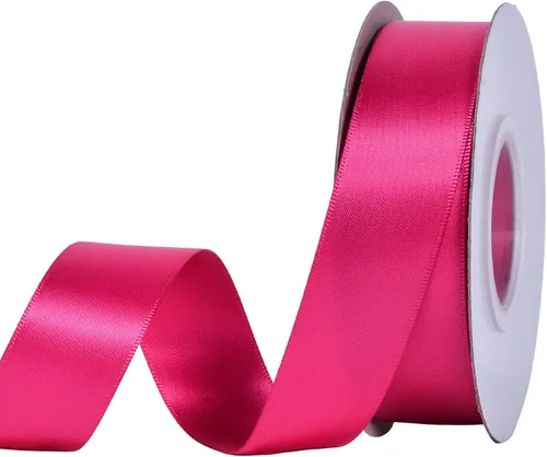 Vista 207 de YAMA Cinta de satén de doble cara, 1 1/2 pulgadas, 25 yardas para envolver regalos, color negro