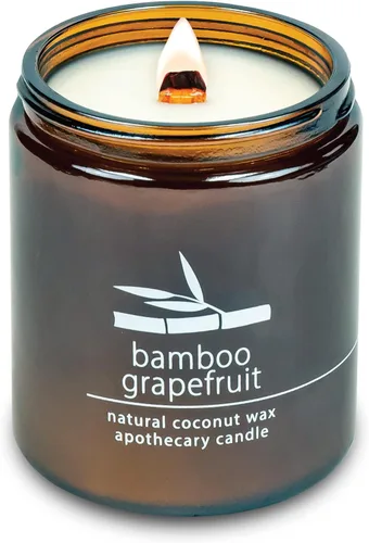 Vista 73 de Vela de mecha de madera agrietada Hemlock Park hecha a mano con cera de coco natural (grande de 16 oz, ámbar)
