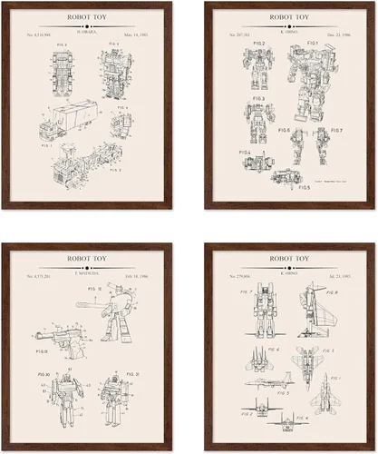 Vista 37 de Poster Master Póster de juguete de construcción de 2 piezas, estampado de patente de bloques de construcción, arte de minifigura, diseño
