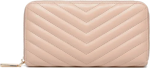 Daisy Rose Cartera con cremallera y embrague para teléfono para mujer con bloqueo RFID, piel sintética vegana, Beige, Cartera y embrague para